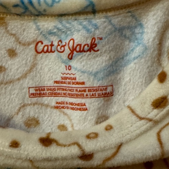 Cat & Jack cookies & Milk Pajama in Size 10 GUC - Picture 3 of 5